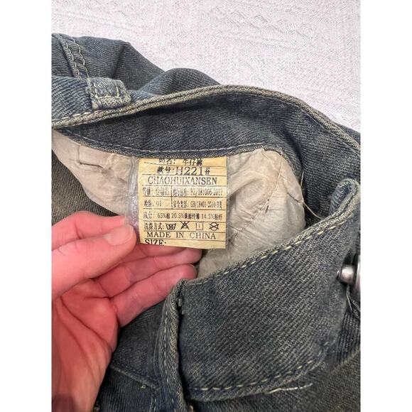 Supermade Distressed "Dirty" denim Shorts Streetwear XXL Grunge Skater - Picture 4 of 10